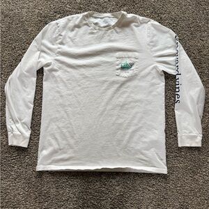 Vineyard Vines Chicago White Long Sleeve Tee